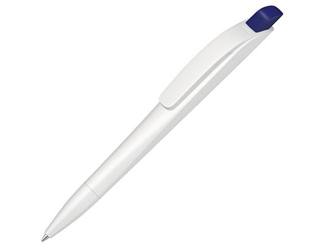 Ручка шариковая пластиковая "Stream", белый/темно-синий