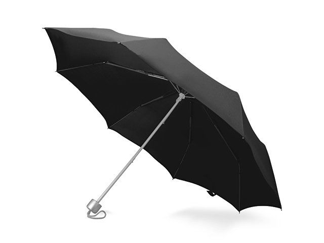 Зонт складной "Tempe", механический, 3 сложения, с чехлом, черный