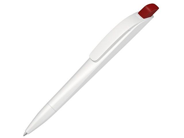 Ручка шариковая пластиковая "Stream", белый/красный