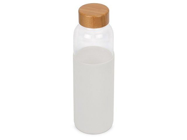 Бутылка для воды стеклянная "Refine", в чехле, 550 мл, белый (P)