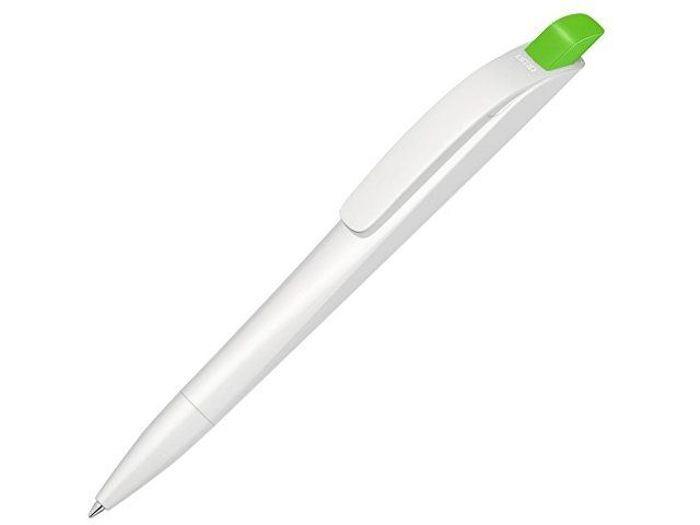 Ручка шариковая пластиковая "Stream", белый/салатовый