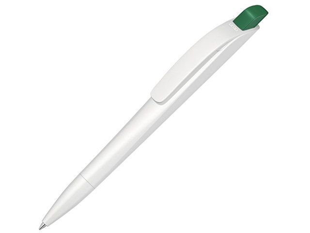 Ручка шариковая пластиковая "Stream", белый/зеленый
