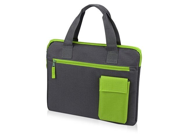 Конференц сумка "Session", серый/зеленый