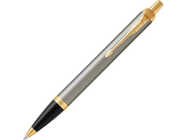 Ручка шариковая «Parker IM Core Brushed Metal GT», серебристый/золотистый