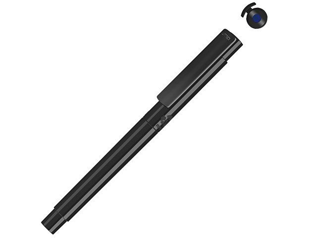 Капиллярная ручка в корпусе из переработанного материала rPET "RECYCLED PET PEN PRO FL», черный с синим
