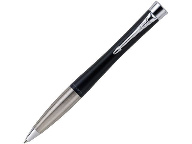 Ручка шариковая Parker модель Urban Muted Black CT в футляре, черный/серебристый