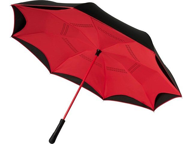 Прямой зонтик Yoon 23" с инверсной раскраской, красный