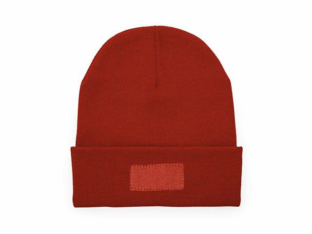 Вязаная шапка BULNES из двухслойного акрила, красный