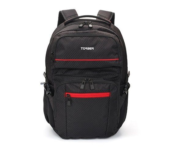 Рюкзак TORBER XPLOR с отделением для ноутбука 15", чёрный, полиэстер, 49 х 34,5 х 18,5 см
