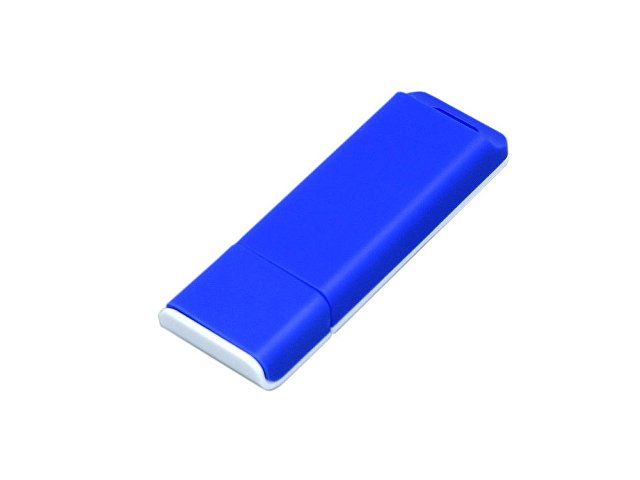 Флешка 3.0 прямоугольной формы, оригинальный дизайн, двухцветный корпус, 128 Гб, синий/белый