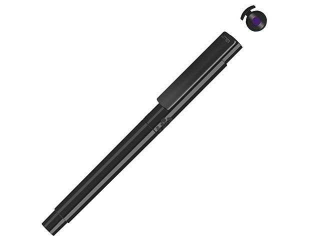 Капиллярная ручка в корпусе из переработанного материала rPET "RECYCLED PET PEN PRO FL», черный с фиолетовым