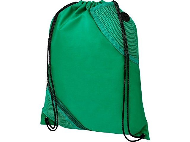 Рюкзак со шнурком Oriole с двойным кармашком, зеленый