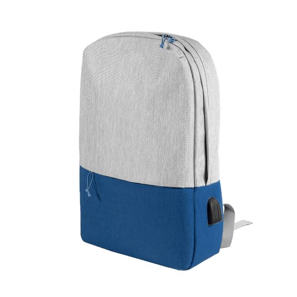 Рюкзак "Beam light",св.серый/ярко-синий, 44х30х10 см, ткань верха: 100% поли-д, под-ка: 100% пол-тер