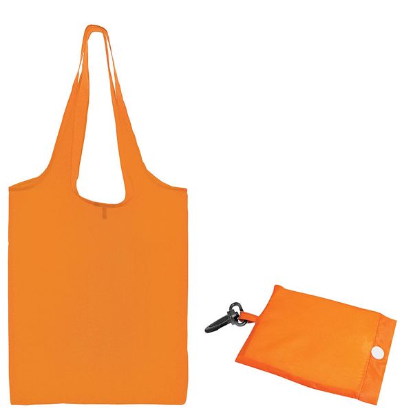 Сумка для покупок "Shopping"; оранжевый; 41х38х0,2 см (в сложенном виде 8,5х12х1см); Полиэс; шелкогр