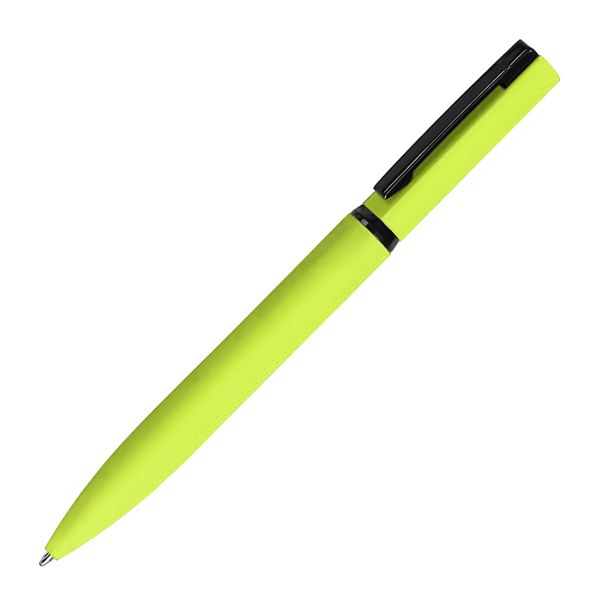 MIRROR BLACK, ручка шариковая, зеленое яблоко, металл, софт- покрытие