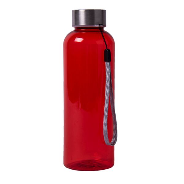 Бутылка для воды WATER, 500 мл; красный, пластик rPET, нержавеющая сталь