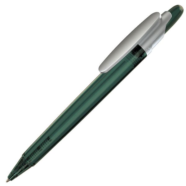OTTO FROST SAT, ручка шариковая, фростированный зеленый/серебристый клип, пластик