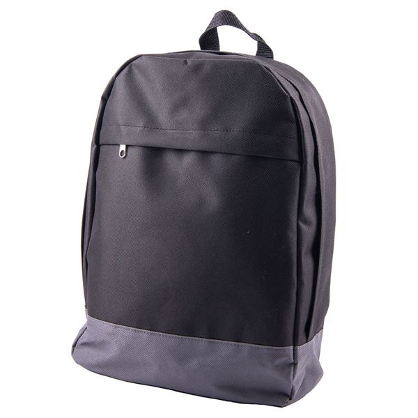 Рюкзак "URBAN", черный/cерый, 39х27х10 cм, полиэстер 600D
