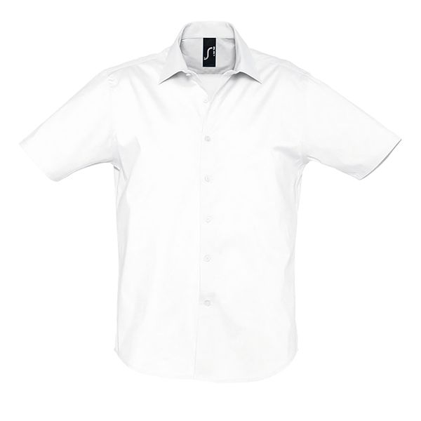 Рубашка мужская "Broadway", белый_S, 97% х/б, 3% п/э, 140г/м2