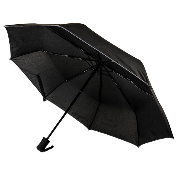 Зонт LONDON складной, автомат; черный; D=100 см; 100% полиэстер
