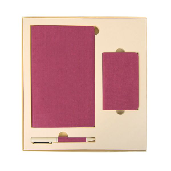 Набор подарочный PROVENCE; Универсальный аккумулятор(5000мАh), блокнот и ручка; розовый, шт