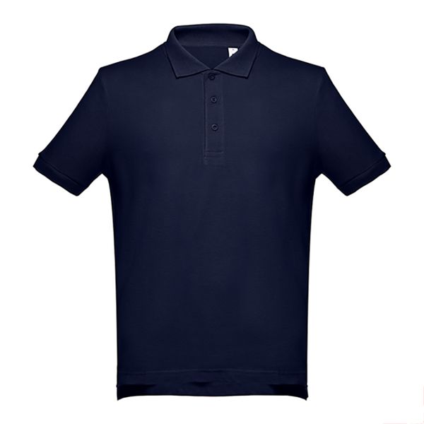 Рубашка-поло мужская ADAM, темно-синий, S, 100% хлопок, плотность 195 г/м2