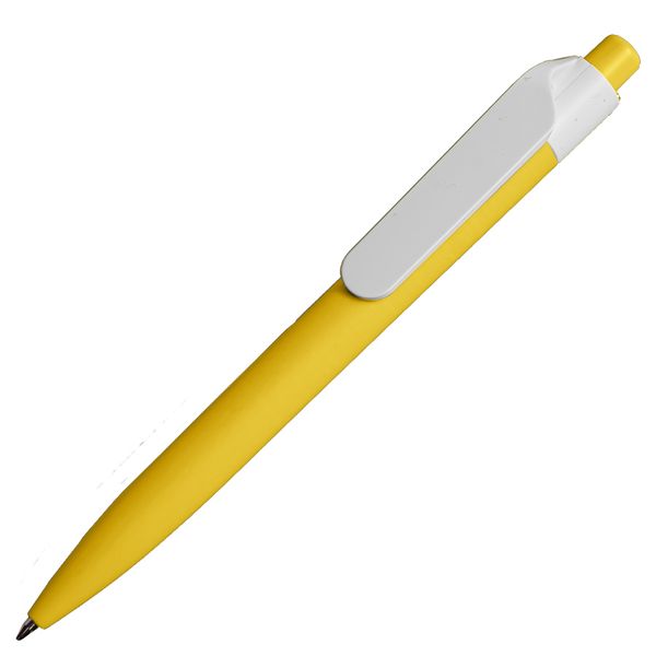 Ручка шариковая N16 soft touch, желтый, пластик, цвет чернил синий