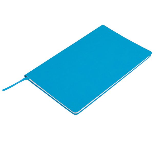 Бизнес-блокнот "Audrey", 130х210 мм, голубой, кремовая бумага, гибкая обложка, в линейку