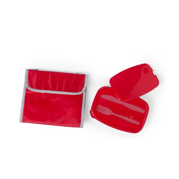 Набор термосумка и ланч-бокс PARLIK, красный, 26 x 22 x 18 cm, полиэстер 210D