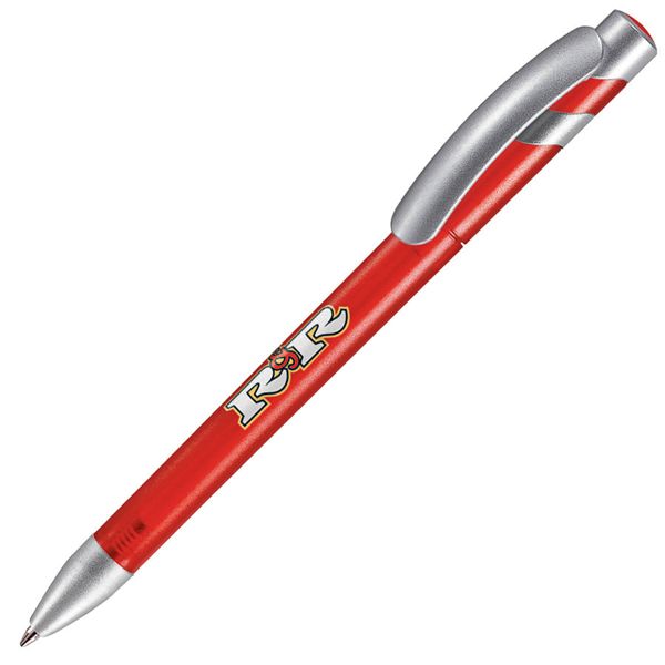 MANDI SAT, ручка шариковая, красный/серебристый, пластик