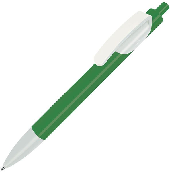 TRIS, ручка шариковая, ярко-зеленый корпус/белый, пластик