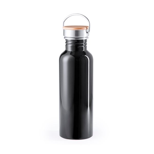Бутылка для воды  TULMAN, сталь, 800 мл, черный