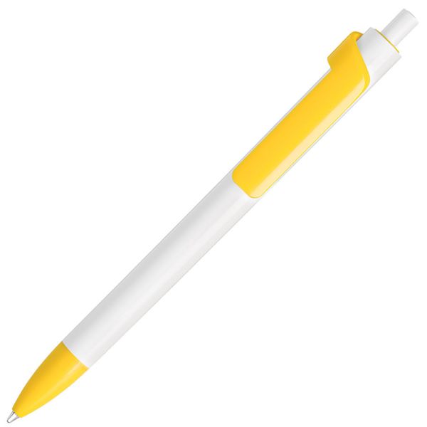 FORTE, ручка шариковая, белый/желтый, пластик