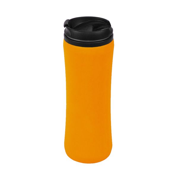 Термокружка FLOCK;  450 мл; оранжевый; пластик/металл
