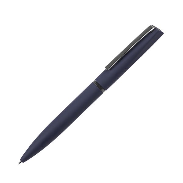 FRANCISCA, ручка шариковая, темно-синий/вороненая сталь, металл, пластик, софт-покрытие