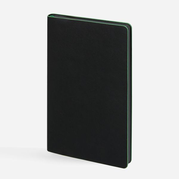 Купить Ежедневник Trait, недатированный, черный с зеленым Ежедневник Trait, недатированный, черный с зеленым