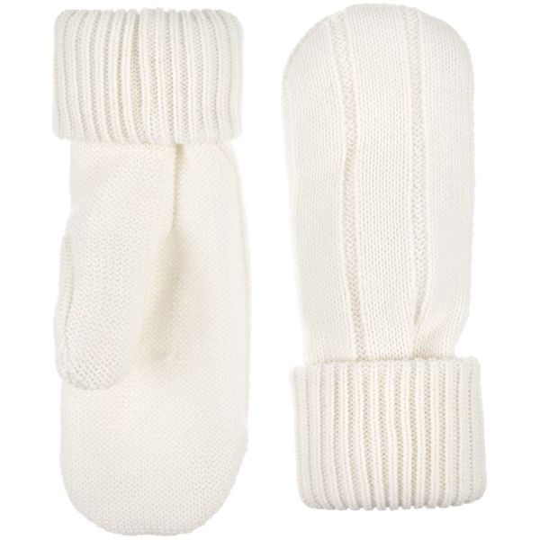 Варежки Knit Beat, белые (молочные)
