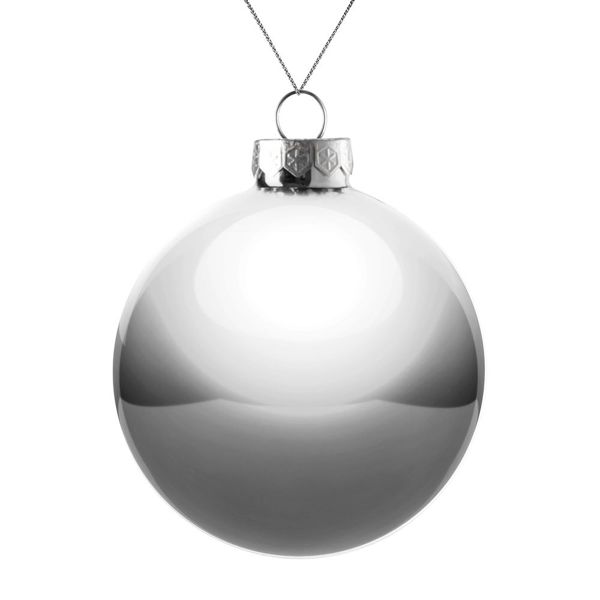 Купить Оформительский шар Finery, 10 см, глянцевый серебристый Оформительский шар Finery, 10 см, глянцевый серебристый