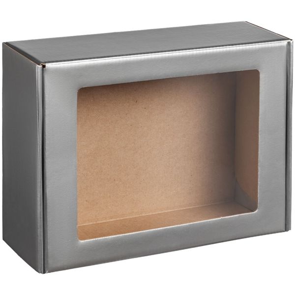 Коробка с окном Visible, серебристая
