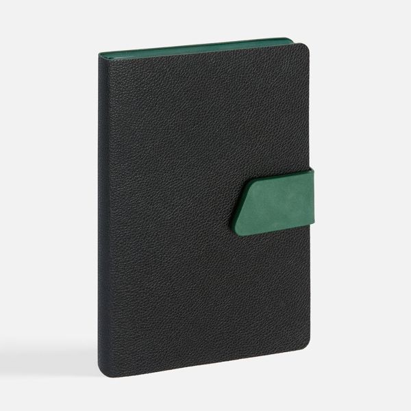 Купить Ежедневник Boom, недатированный, черный с зеленым Ежедневник Boom, недатированный, черный с зеленым