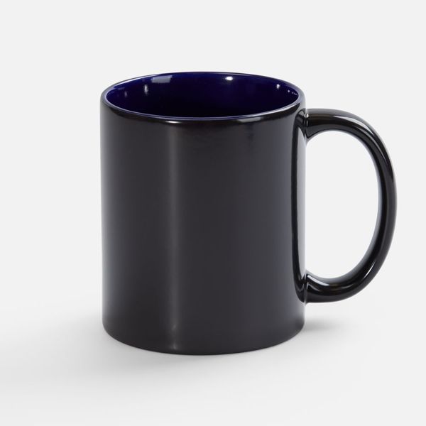 Кружка-хамелеон On Display, глянцевая, черная с синим