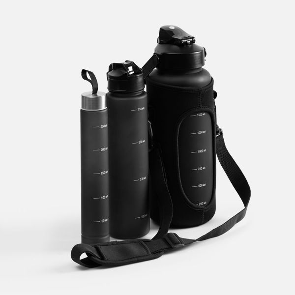 Купить Набор спортивных бутылок Aquapack, черный Набор спортивных бутылок Aquapack, черный