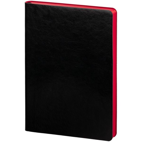 Ежедневник Doppio, недатированный, черный с красным