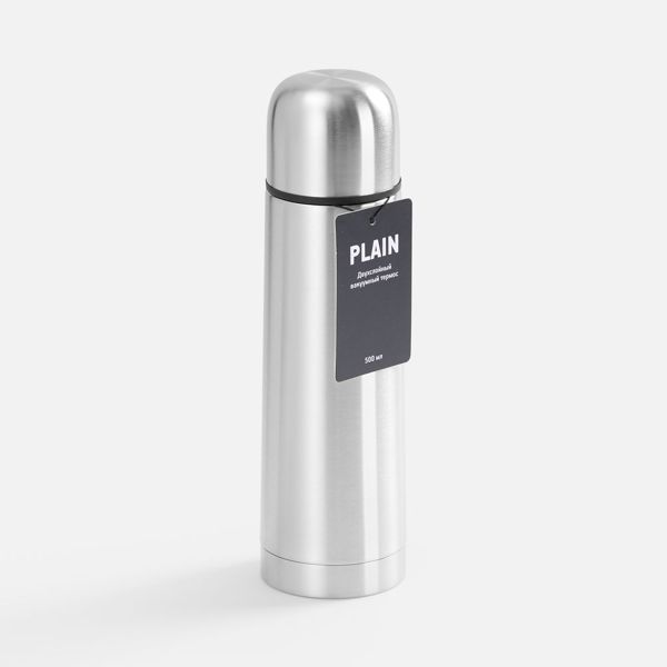 Купить Термос Plain 500, ver.2, серебристый Термос Plain 500, ver.2, серебристый