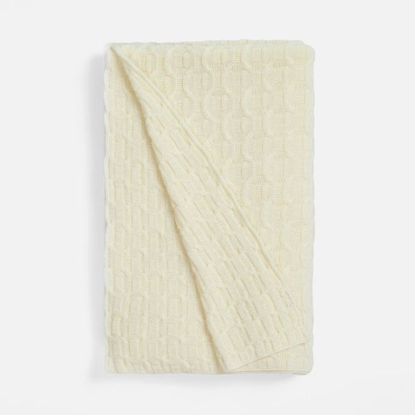 Плед Braidera, белый (молочный)