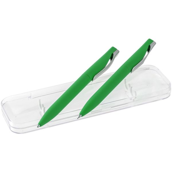 Набор Pin Soft Touch: ручка и карандаш, зеленый
