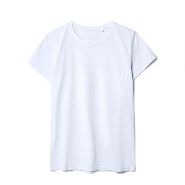 Футболка женская T-bolka Stretch Lady, белая (холодный оттенок)