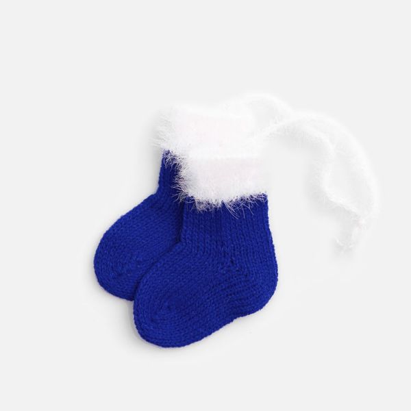 Купить Подвеска на елку «Вьюжка», носочки, синяя Подвеска на елку «Вьюжка», носочки, синяя